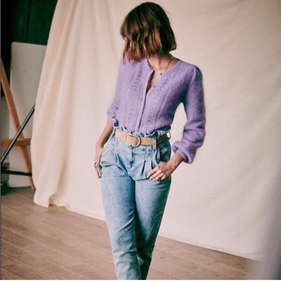 Sézane Egide Lilac Cardigan, fits like XXS (offers welcome) - Picture 3 of 6